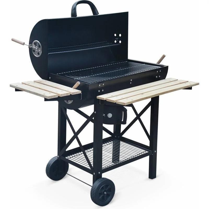Barbecue Américain Charbon de Bois REVO Malaga – Fumoir avec Thermomètre - 3