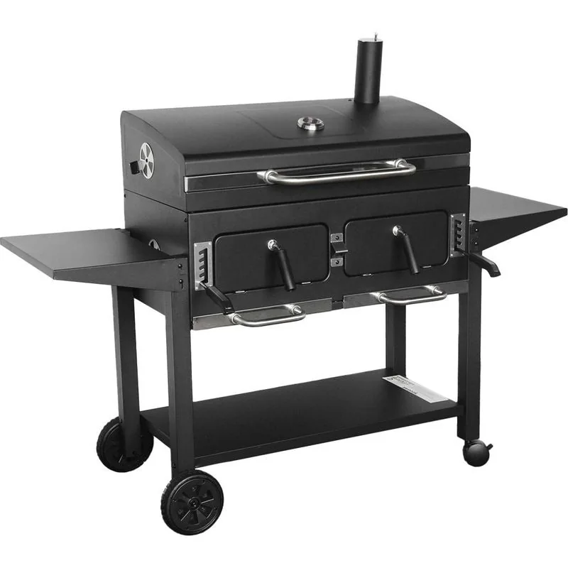 Barbecue Grill Charbon de Bois REVO Seville XL – Fumoir – Bac à Charbon Réglable