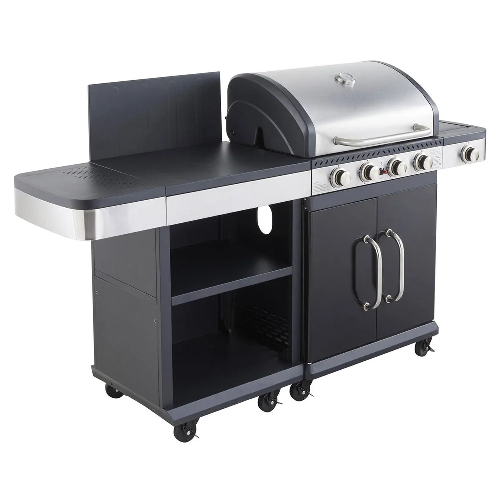 Barbecue gaz Majorque XL – 4 brûleurs 14,5 kW avec desserte