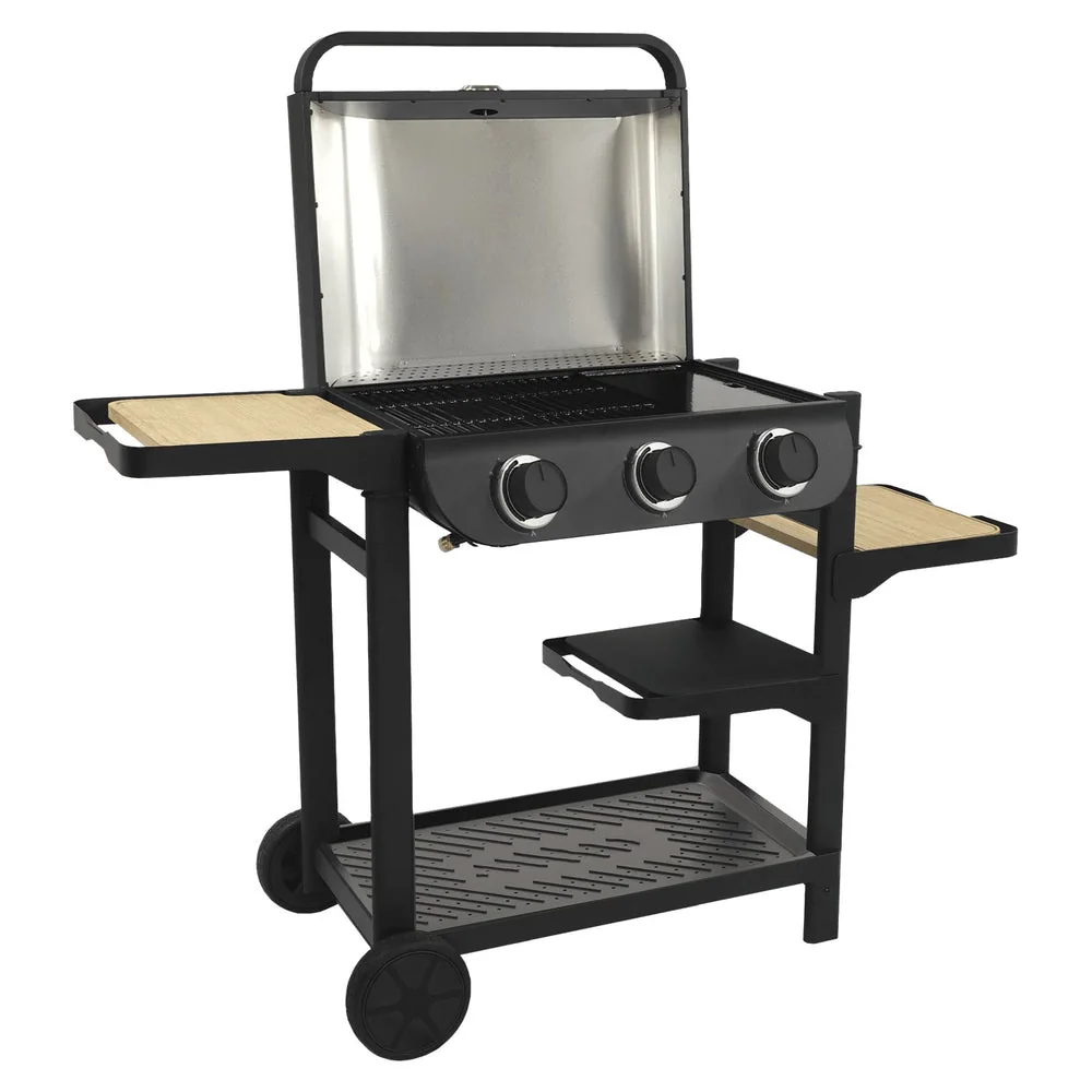 Barbecue gaz sur chariot Ibiza - 3 Brûleurs 8,4 kW - 3