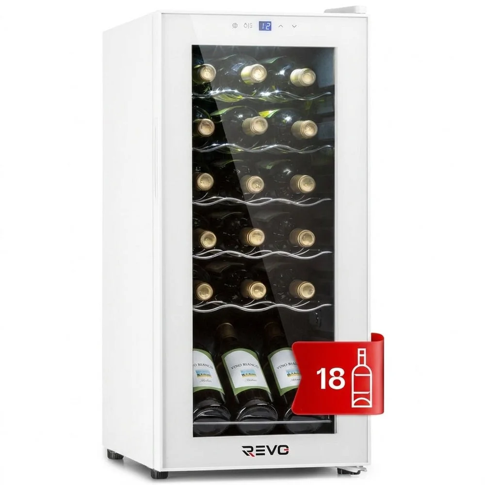 Cave à Vin REVO Réserve 18 – 18 Bouteilles – 50 L – Refroidissement par Compresseur – 43 dB – Commande Tactile