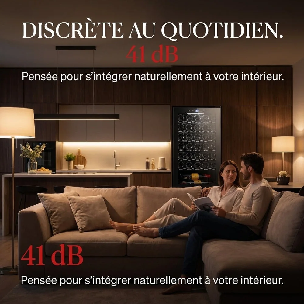 Cave à Vin REVO Vendôme – 34 Bouteilles – 80 L – Température 5 à 18 °C – Refroidissement par Compresseur - 5