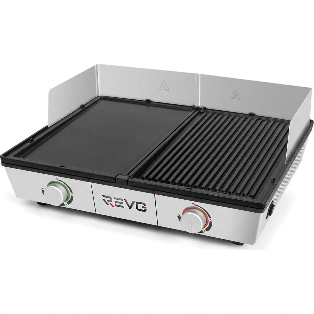 Combiné Plancha & Grill Électrique REVO Sitges – Double Zone de Cuisson – 2300 W - 3
