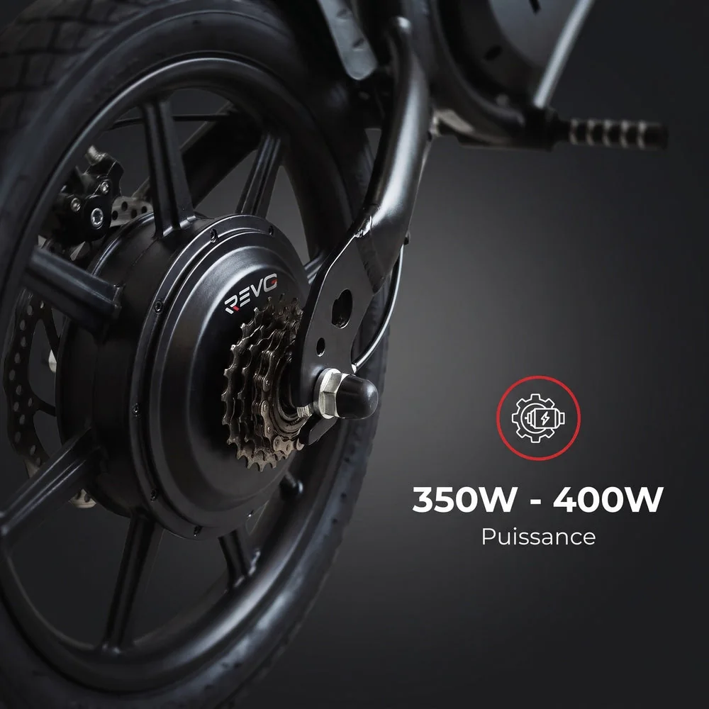Draisienne Électrique REVO Volt – 350 W – Autonomie 15 à 20 km – Batterie 36V – Pliable – Freins à Disque Avant/Arrière - 6