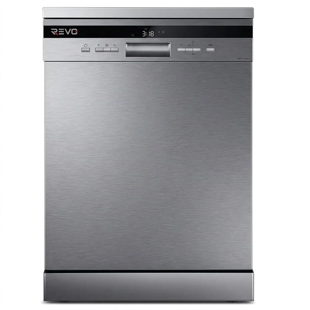 Lave-Vaisselle Pose Libre REVO Altis 14 – 14 Couverts – 44 dB – 8 Programmes – Ouverture Automatique – Inox