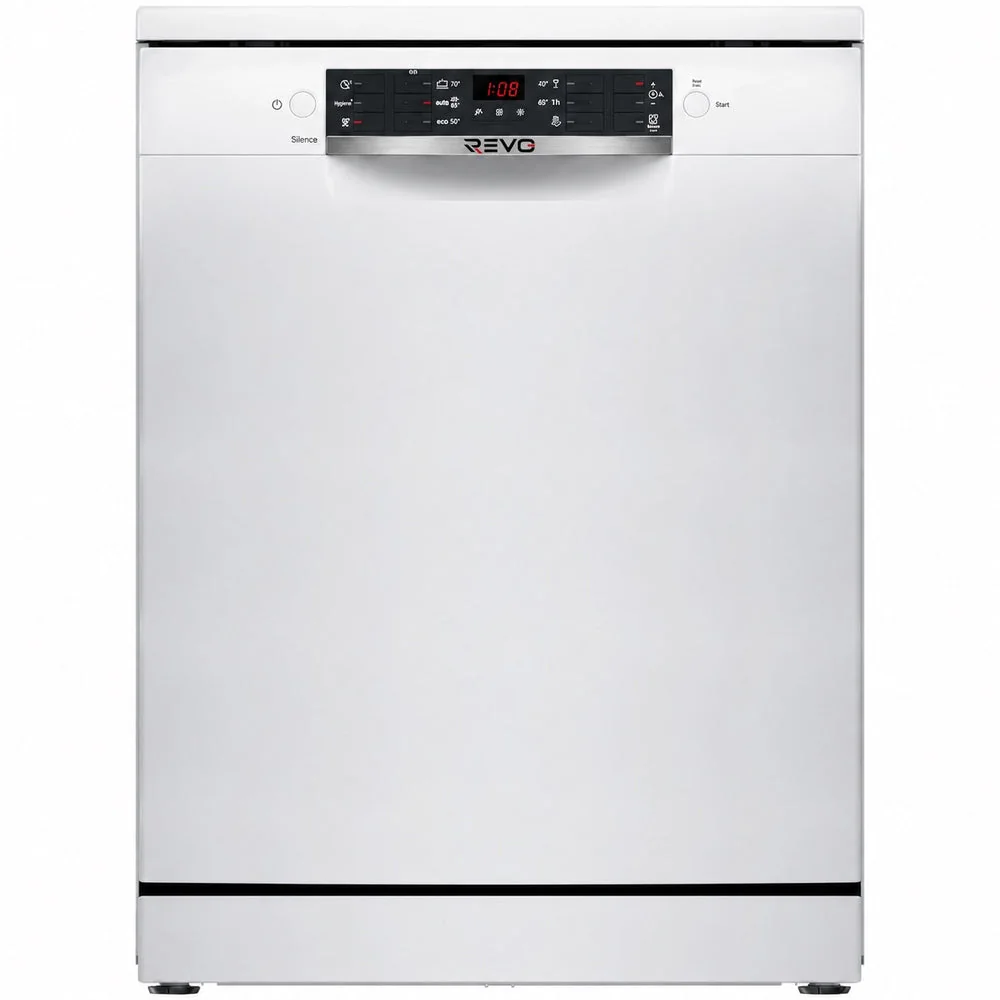 Lave-Vaisselle REVO Clario – 60 cm – 6 Programmes – Séchage Extra – 48 dB – Panier Réglable 3 Niveaux