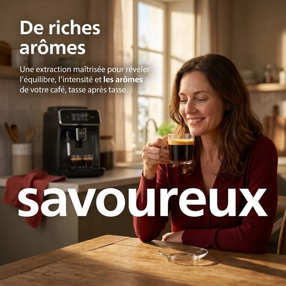 Machine à Café à Grains REVO Crema – Expresso Broyeur Automatique 1 500 W – 2 Cafés – Écran Tactile – Mousseur à Lait – 1,8 L - 3