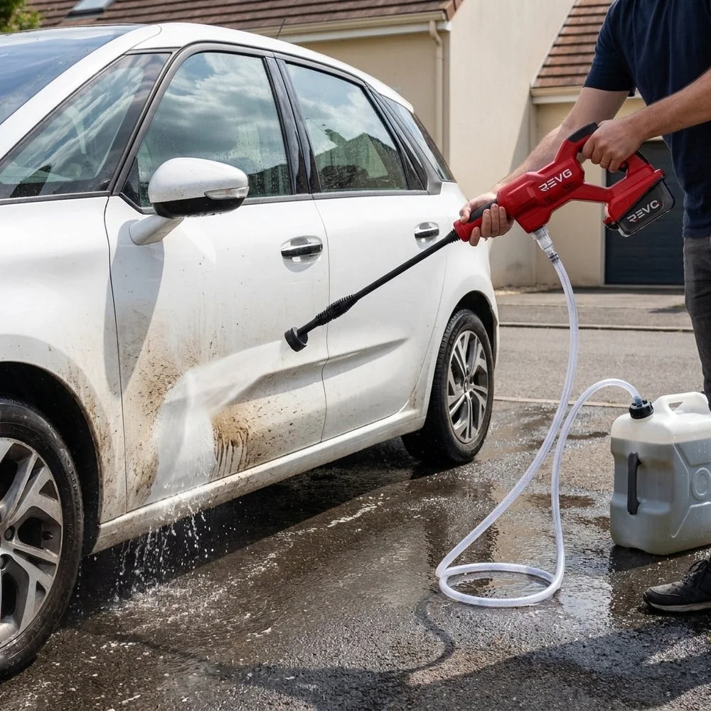 Nettoyeur Haute Pression Sans Fil REVO Hydro 24 – 18 V – Pression jusqu’à 24 bars – Débit 150 L/h – Auto-amorçage & Buse 5-en-1 - 3