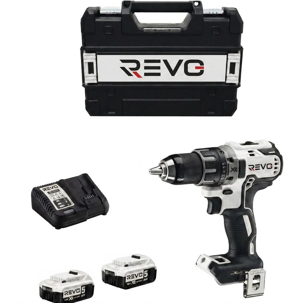Perceuse-Visseuse Sans Fil REVO Striker 70 – 18 V – 70 Nm – 2 Batteries 5 Ah – Brushless – Mandrin 13 mm – Coffret Inclus
