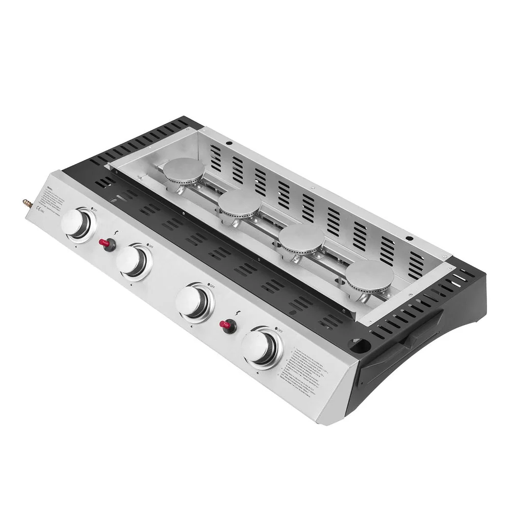 Plancha au gaz REVO Valencia – 4 brûleurs 10 kW Butane/Propane avec plaque en acier émaillé - 3