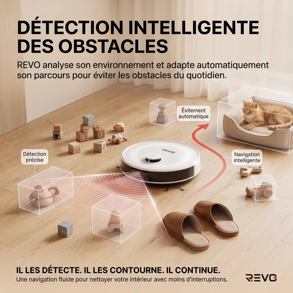 Robot Aspirateur Laveur 3-en-1 REVO Aero 6 – 6 000 Pa avec Station de Vidage Automatique - 4