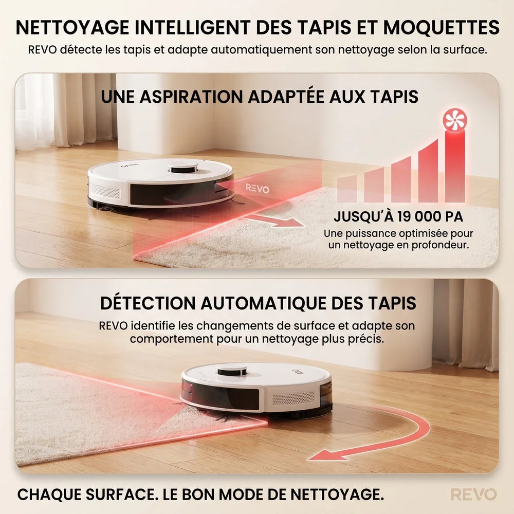 Robot Aspirateur Laveur 3-en-1 REVO Aero 6 – 6 000 Pa avec Station de Vidage Automatique - 5