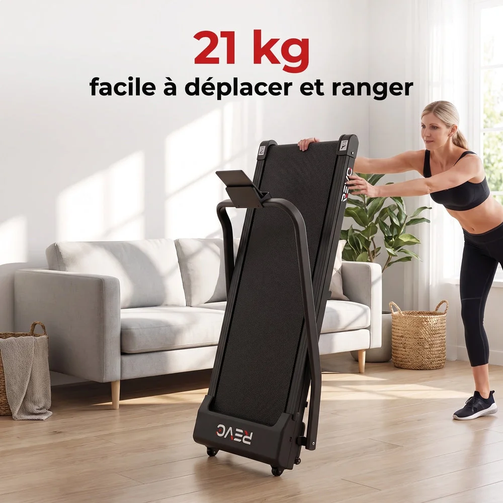 Tapis de Course Pliant REVO Flexo – 10 km/h – 2 Modes (Marche/Course) – Écran LED - 6
