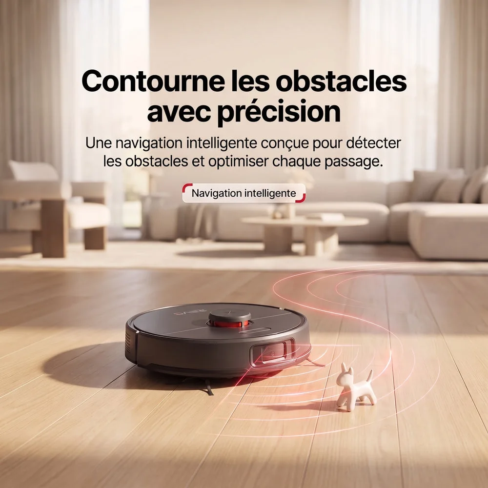 Robot Aspirateur Laveur REVO Nova 6 – 6 000 Pa avec Station Tout-en-Un & Navigation LiDAR - 5