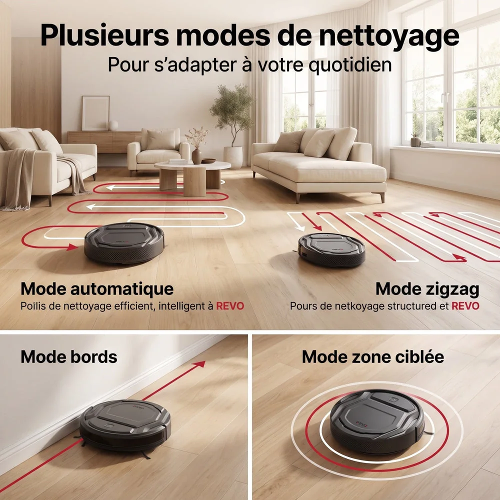 Robot Aspirateur REVO SlimForce 22 – 2 200 Pa, Connecté & Autonomie 120 min - 3
