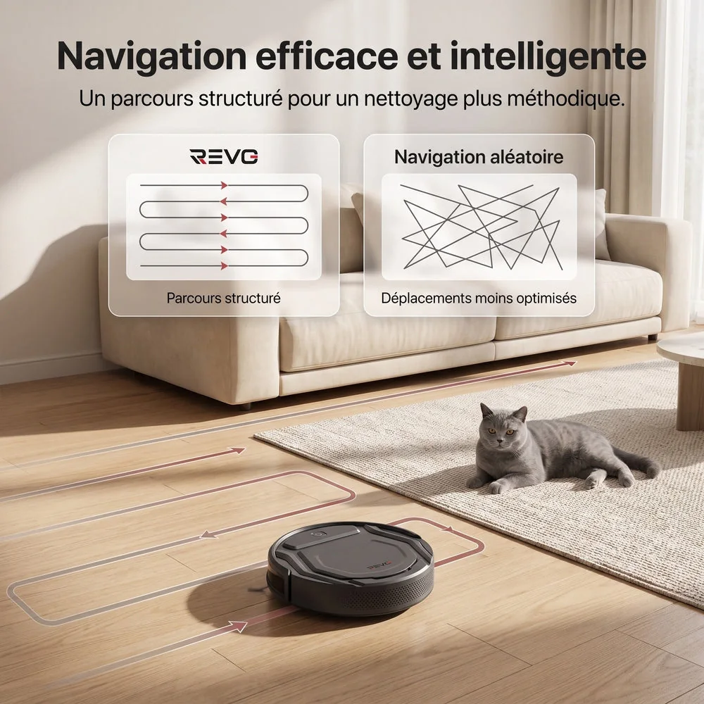Robot Aspirateur REVO SlimForce 22 – 2 200 Pa, Connecté & Autonomie 120 min - 4