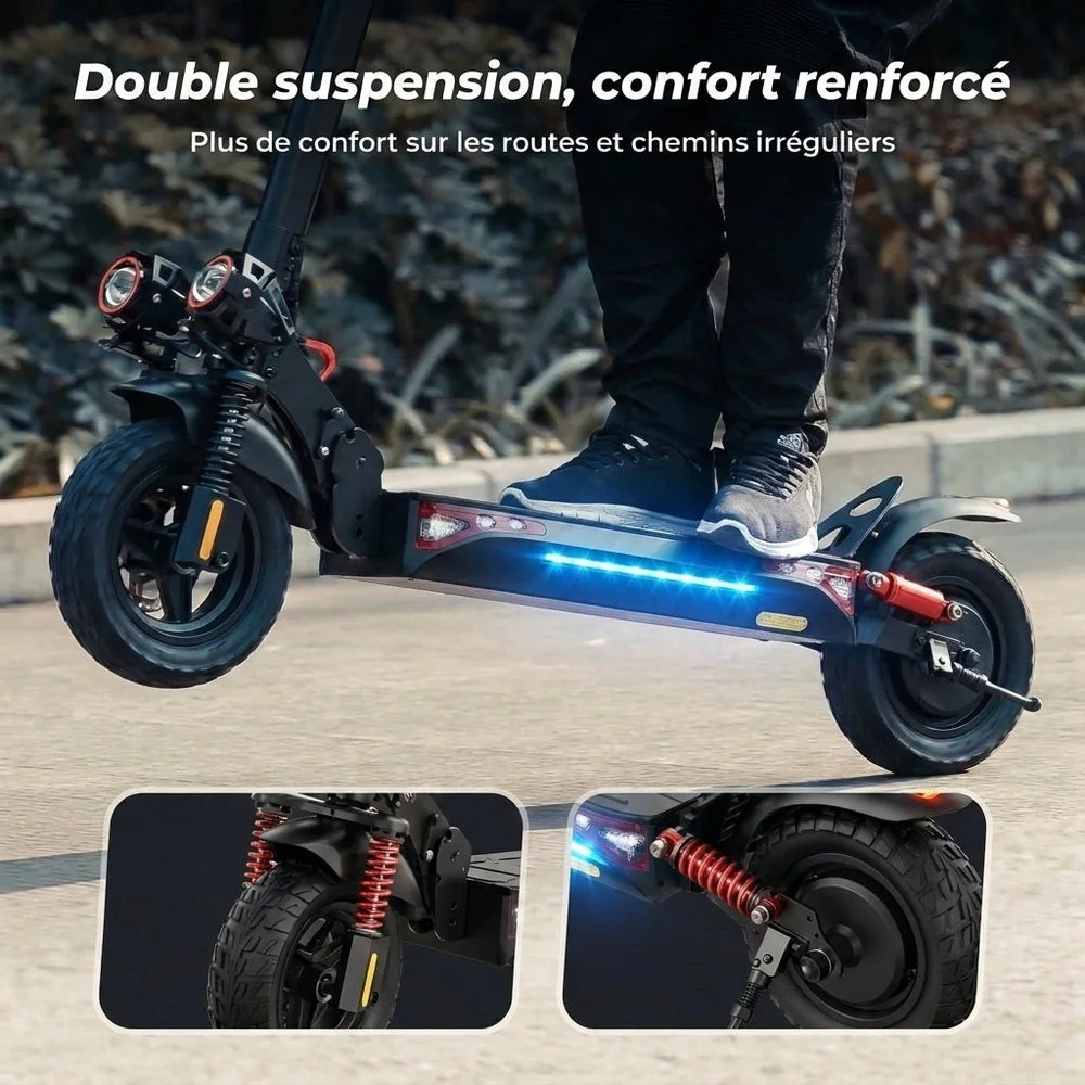 Trottinette Électrique REVO Titan 800 – 800 W – Autonomie 45 km – Batterie 48 V 15 Ah – Pneus Tout-Terrain 10" - 5