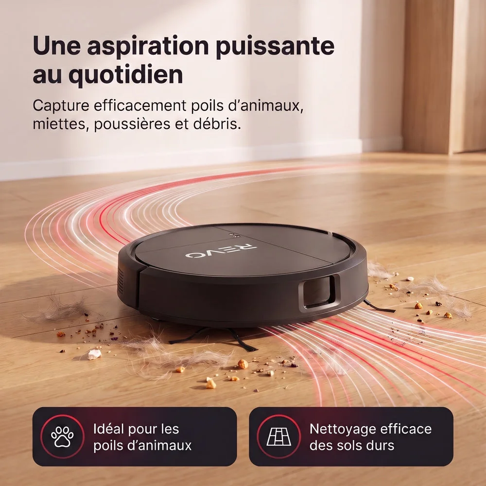 Robot Aspirateur Laveur REVO Vector 15 – 15 000 Pa avec Station de Vidage Automatique & Navigation LiDAR - 6