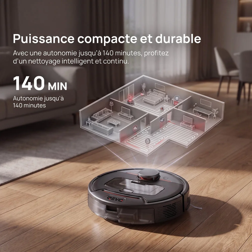 Robot Aspirateur REVO Vector 5 –  Laveur 3-en-1 5 000 Pa avec Navigation Intelligente & Contrôle Connecté - 3