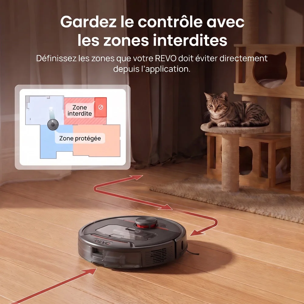 Robot Aspirateur REVO Vector 5 –  Laveur 3-en-1 5 000 Pa avec Navigation Intelligente & Contrôle Connecté - 6