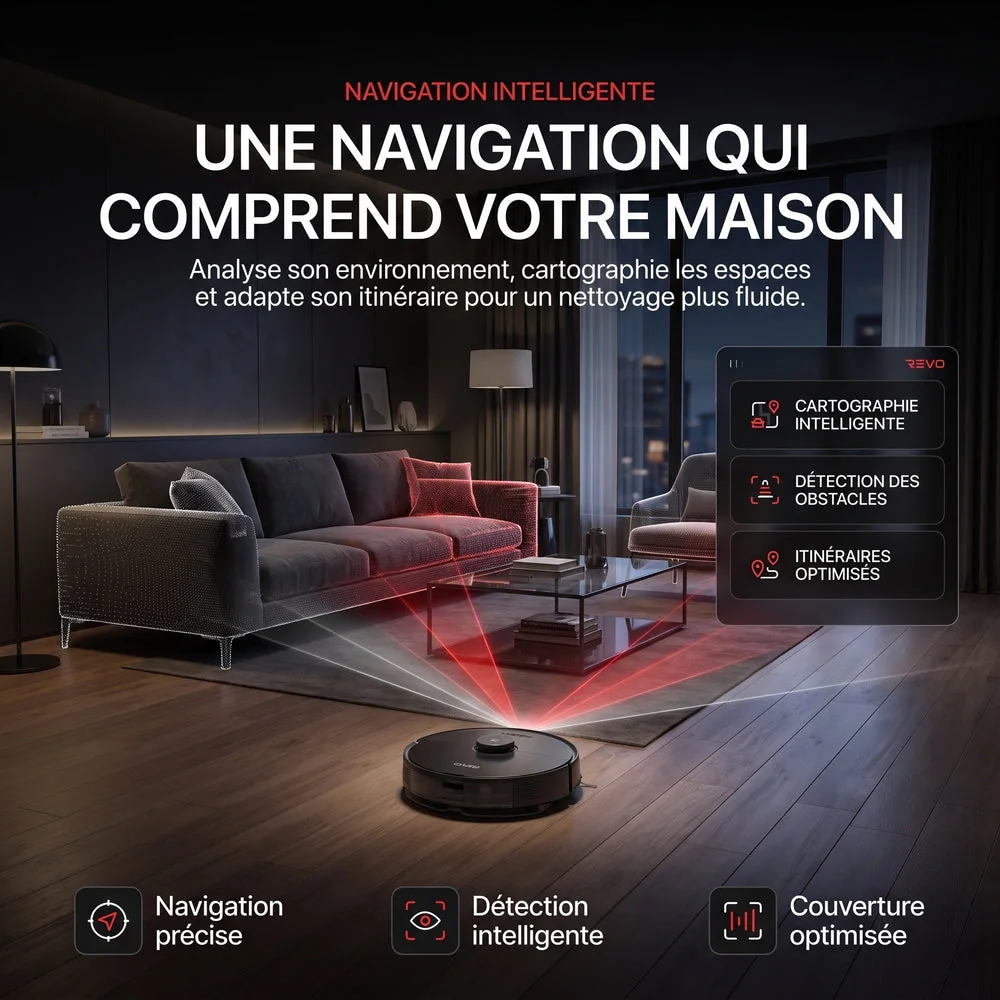 Robot Aspirateur Laveur REVO S20 Ultra – 36 000 Pa – Navigation 3D – Station Automatique - 3