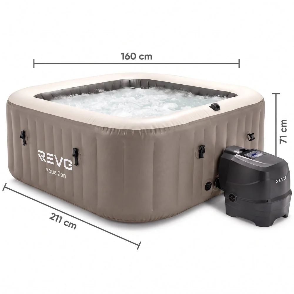 Spa Gonflable REVO Aqua Zen – 4 Places – 140 Jets – Chauffage 40°C – Wi-Fi & LED - 5
