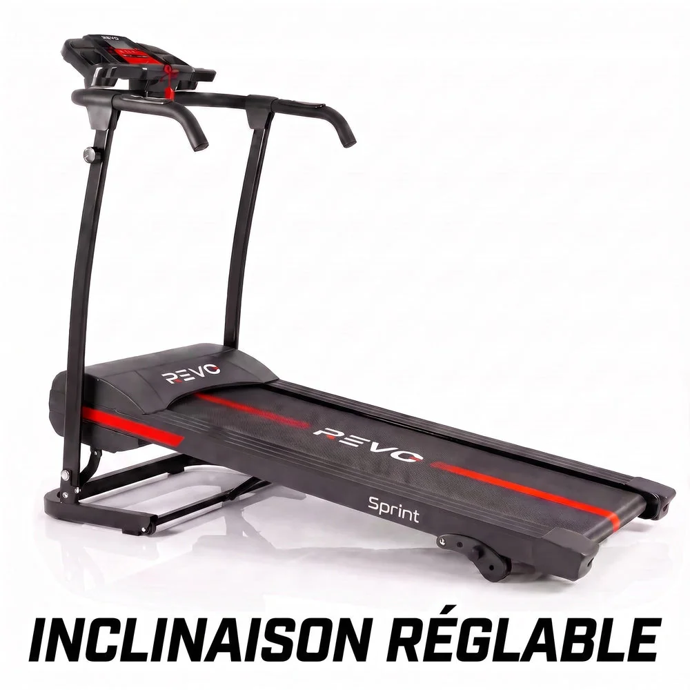 Tapis de Course Électrique REVO Sprint – 1100 W / 1,5 HP – Vitesse jusqu'à 12 km/h – Pliable – Inclinaison Réglable - 3