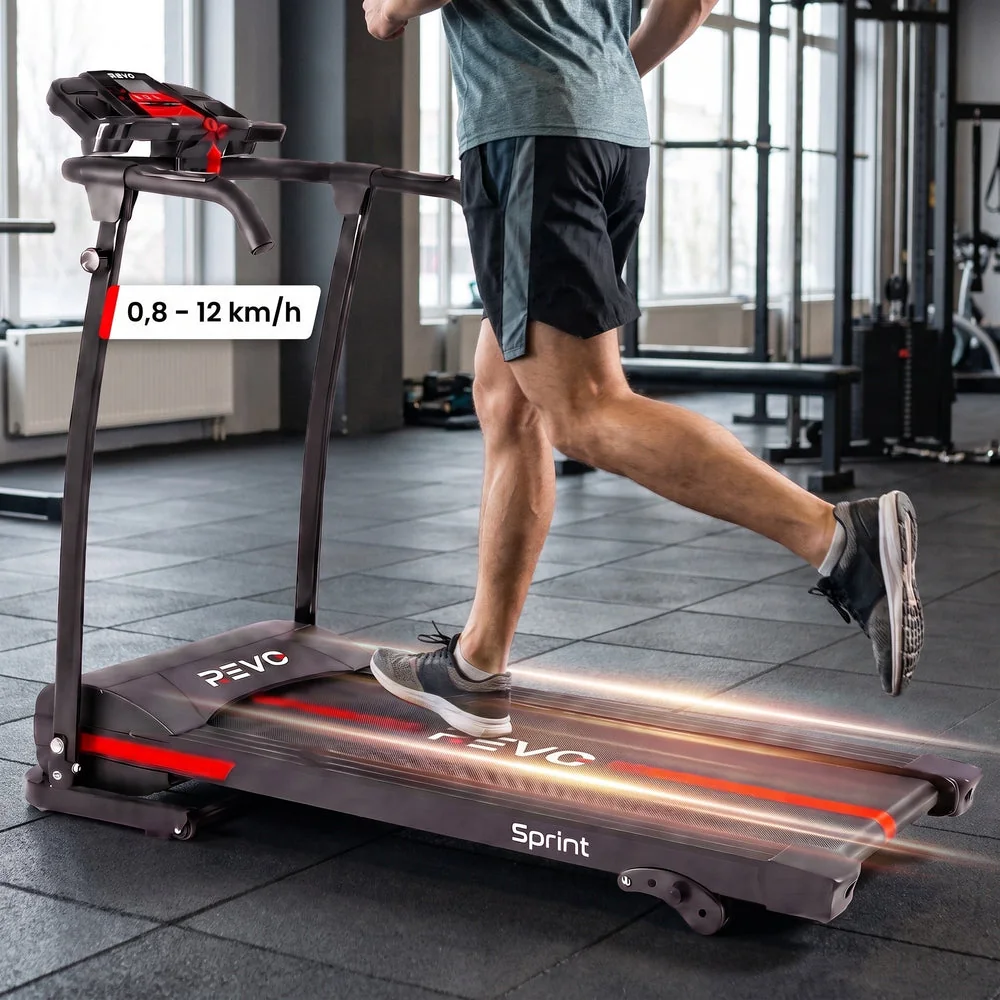 Tapis de Course Électrique REVO Sprint – 1100 W / 1,5 HP – Vitesse jusqu'à 12 km/h – Pliable – Inclinaison Réglable - 4