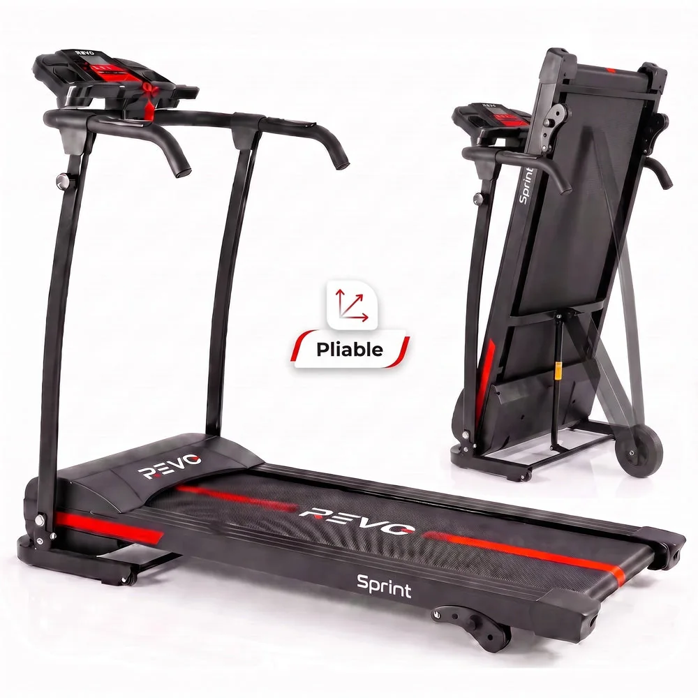 Tapis de Course Électrique REVO Sprint – 1100 W / 1,5 HP – Vitesse jusqu'à 12 km/h – Pliable – Inclinaison Réglable - 5