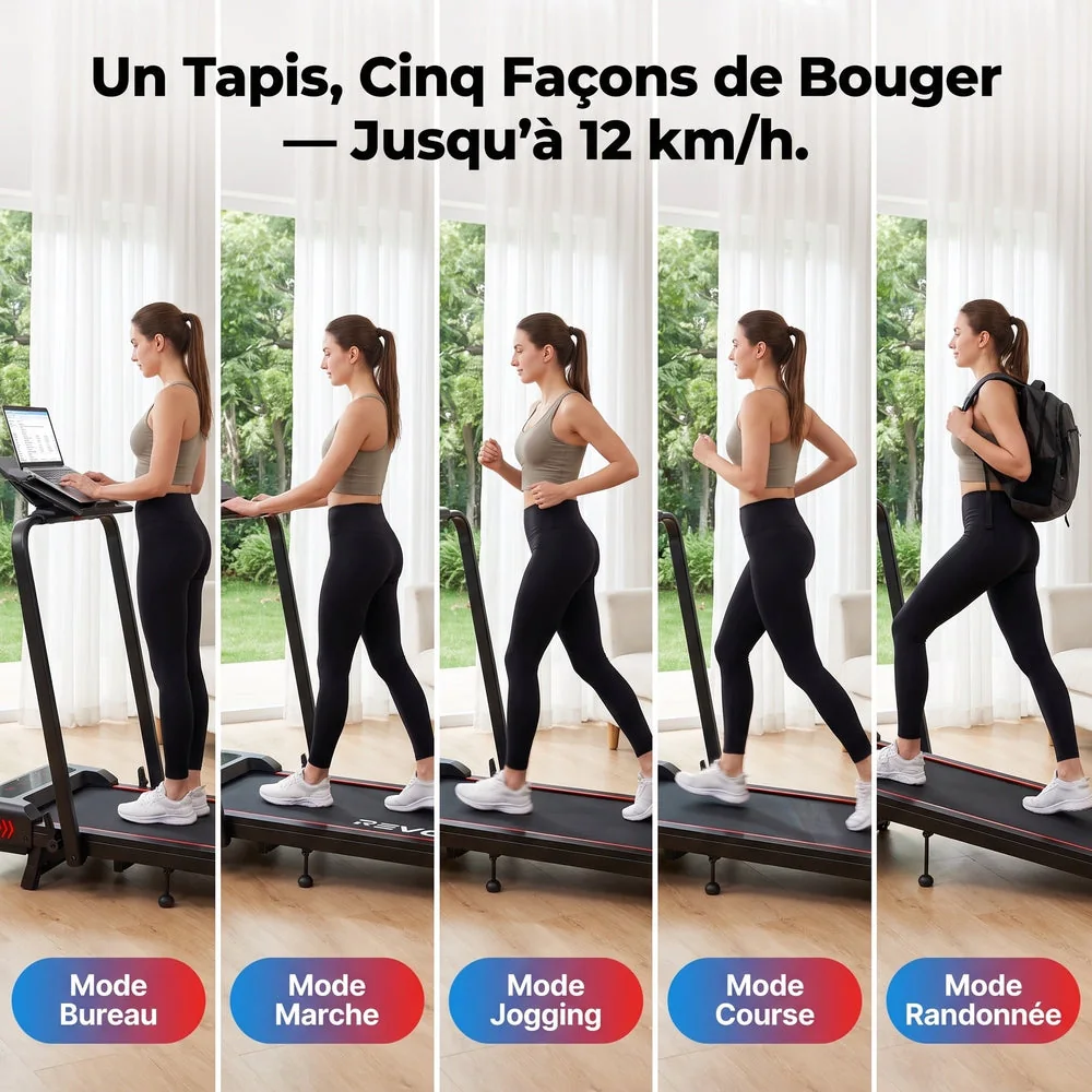 Tapis de Course Pliant REVO Trail – 12 km/h – 12 Programmes HIIT – Écran LED & Application Connectée - 3