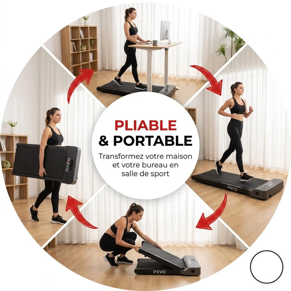 Tapis de Course Pliant REVO WalkingPad – 6 km/h – Charge 110 kg – Écran LED - 3