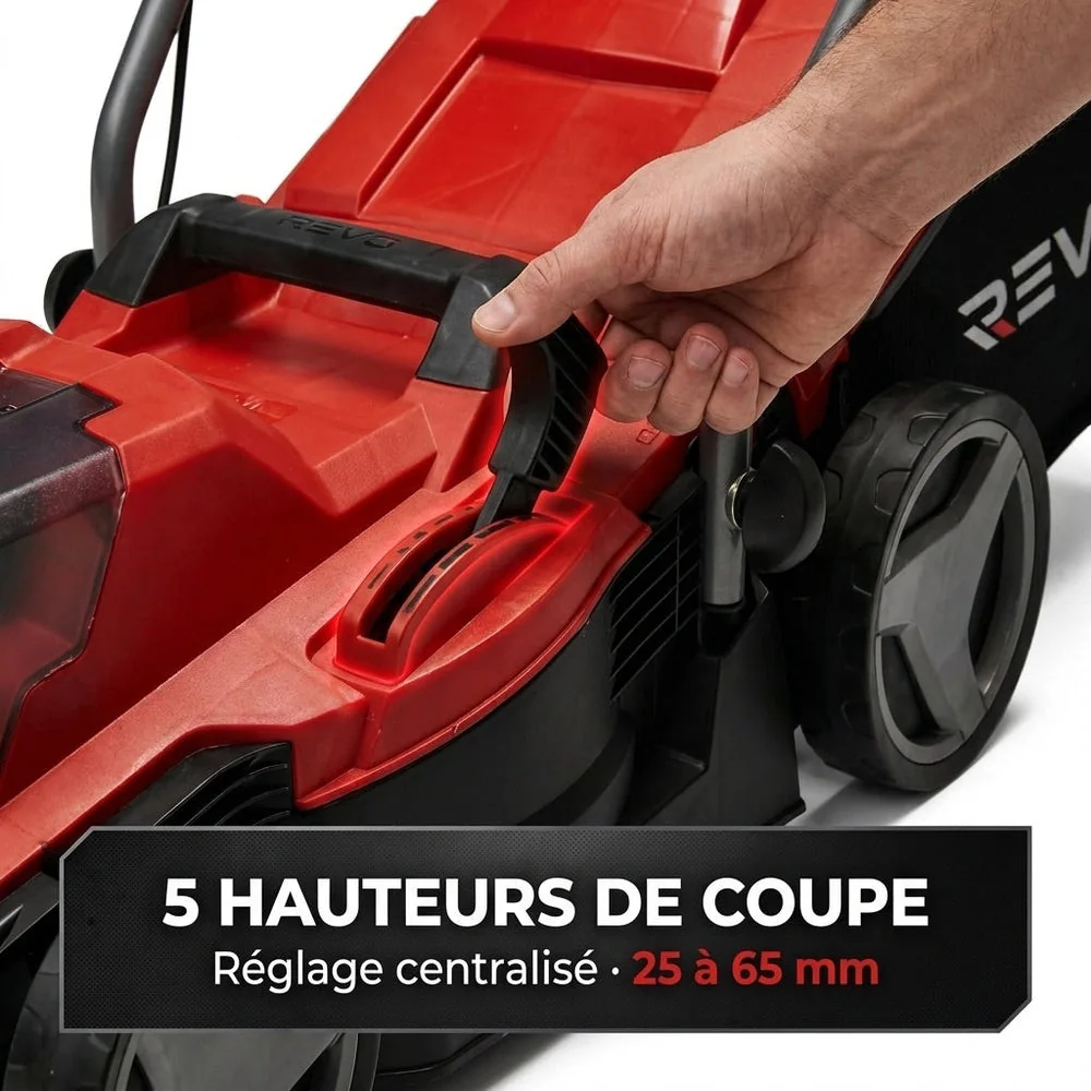 Tondeuse à Gazon sans Fil REVO Swift 200 – 18 V, 33 cm, Moteur Brushless, Batterie 4,0 Ah Incluse, Bac 30 L – Jusqu’à 200 m² - 5