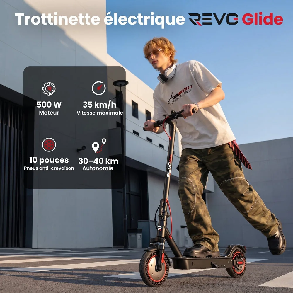 Trottinette Électrique REVO Glide – 500 W – Autonomie 40 km – Batterie 36 V 10 Ah – Pneus 10" – Application Connectée - 3