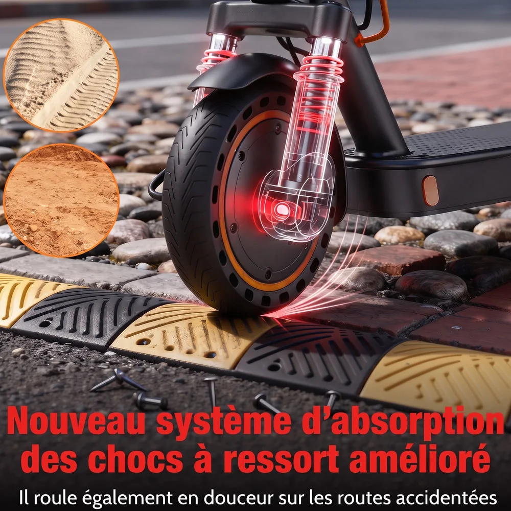 Trottinette Électrique REVO Nova – 350 W (Pointe 650 W) – Autonomie 30-35 km – Batterie 36V 7,8 Ah – Pneus 8,5" Nid d'Abeille - 6