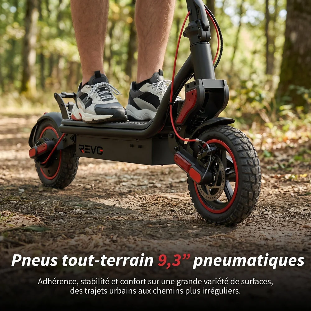 Trottinette Électrique REVO Pulse – 750 W – Autonomie 45 km – Batterie 48 V 14 Ah – Pneus 9,3" – 4 Modes - 5