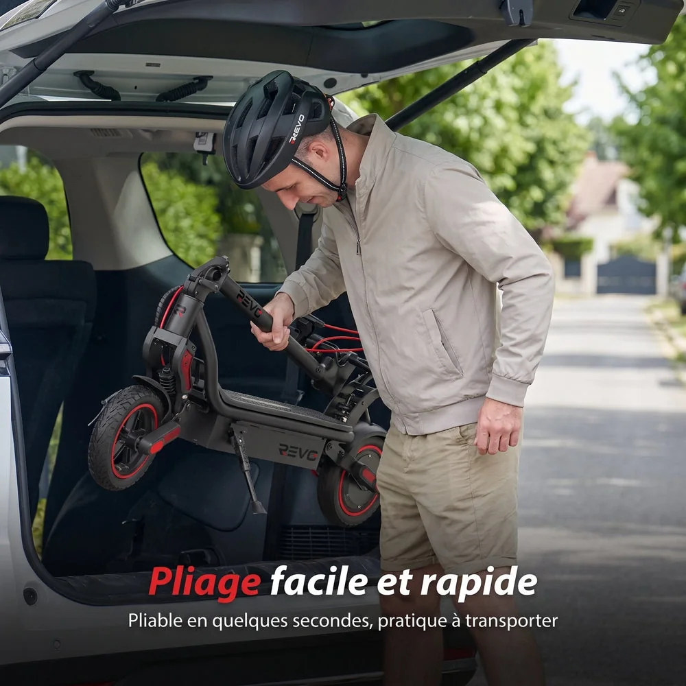 Trottinette Électrique REVO Pulse – 750 W – Autonomie 45 km – Batterie 48 V 14 Ah – Pneus 9,3" – 4 Modes - 6