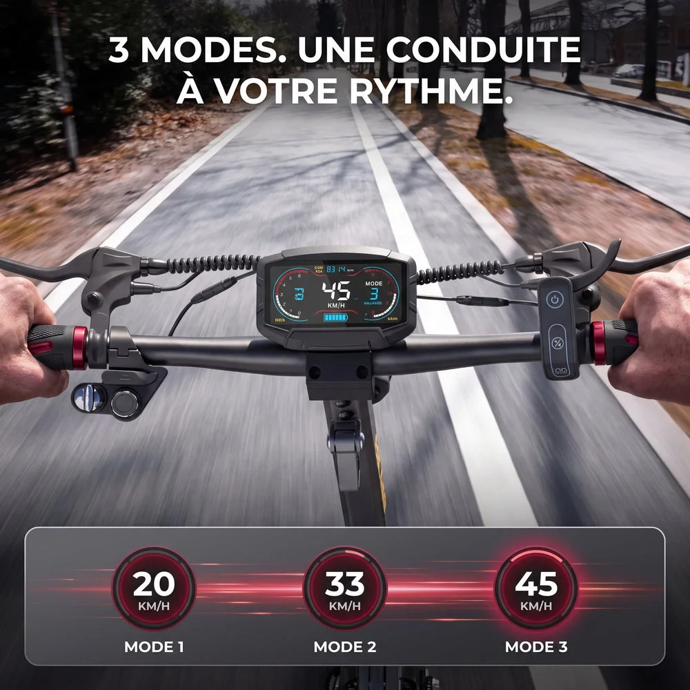 Trottinette Électrique REVO Vector – 1100 W Max. – Autonomie 70 km – Batterie 48 V 13 Ah – Pneus 10" – Suspension & NFC - 6