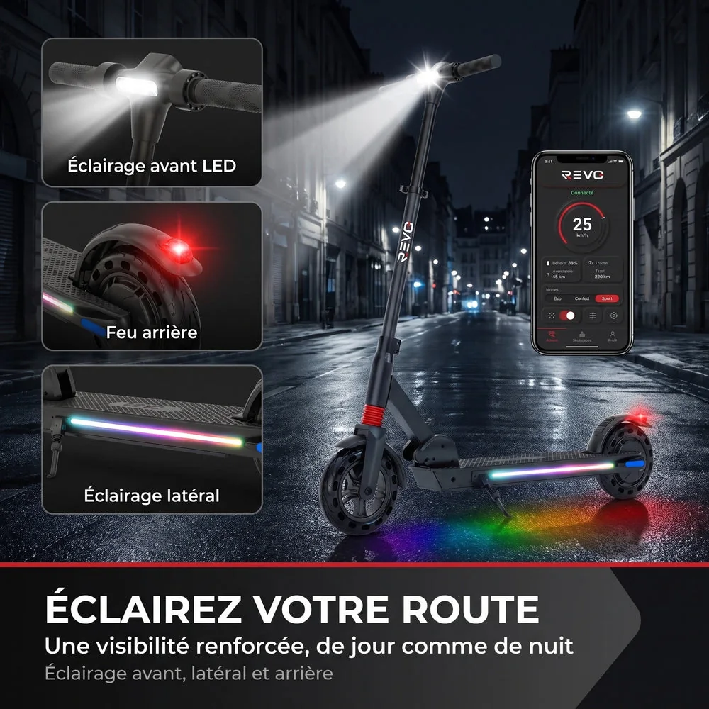 Trottinette Électrique REVO Voltis – 250 W – Autonomie 25 km – Batterie 36 V 5,2 Ah – Pneus 8" - 4