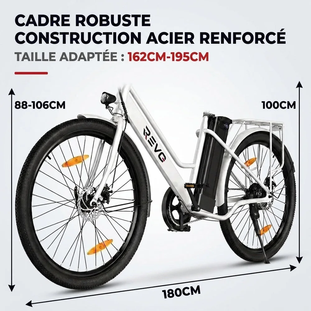 Vélo Électrique REVO Avenue 26″ – Moteur 250W – Batterie Amovible 36V 8,4Ah – Autonomie jusqu’à 70 km – Freins à Disque - 5