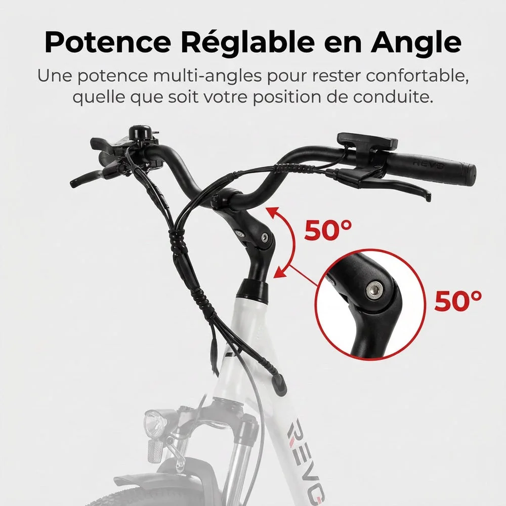 Vélo Électrique REVO CityFlow – 250 W – Autonomie 90 km – Batterie 561,6 Wh – Shimano 7 Vitesses – Roues 26" - 4