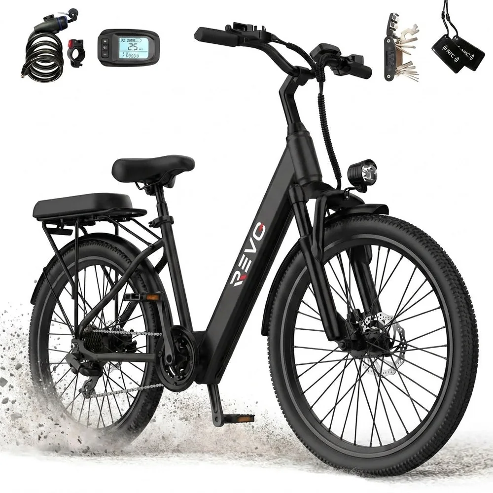 Vélo Électrique REVO Horizon 24 – 250 W – Autonomie jusqu’à 40 km – Batterie 36 V 10 Ah – 7 Vitesses