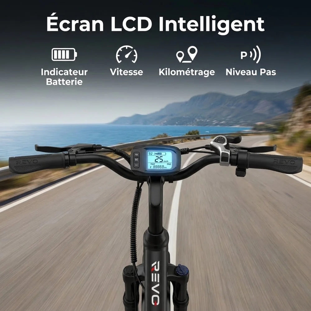 Vélo Électrique REVO Horizon 24 – 250 W – Autonomie jusqu’à 40 km – Batterie 36 V 10 Ah – 7 Vitesses - 5